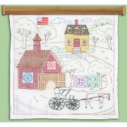Picture of Stamped White Wall Or Lap Quilt 36"X36" Country Quilts