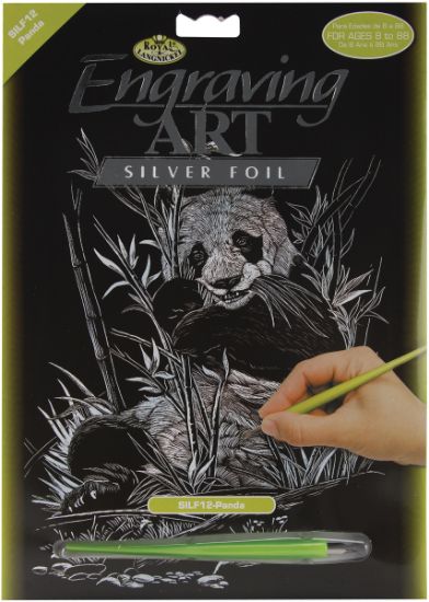Picture of Silver Foil Engraving Art Kit 8"X10" Panda