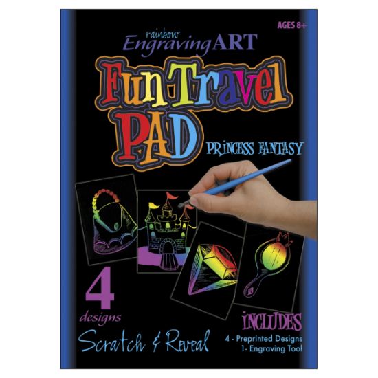 Picture of Rainbow Foil Engraving Art Fun Travel Pads Princess Fantasy