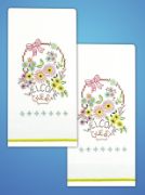 Picture of Stamped Kitchen Towels For Embroidery 18"X28" 2/Pkg Welcome Guest