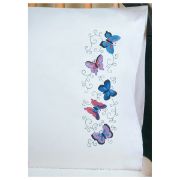 Picture of Stamped Pillowcase Pair For Embroidery 20"X30" Butterflies
