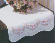 Picture of Stamped White Dresser Scarf For Embroidery 14"X39" Petit Fleur