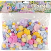 Picture of Pom-Poms Assorted 300/Pkg Pastel