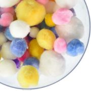 Picture of Pom-Poms Assorted 300/Pkg Pastel