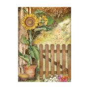 Picture of Stamperia Assorted Rice Paper Backgrounds A6 8/Sheets-Sunflower Art