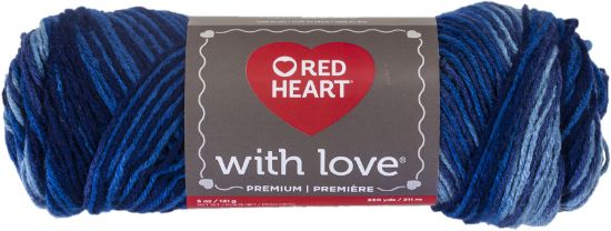 Picture of Red Heart With Love Yarn Deep Blues