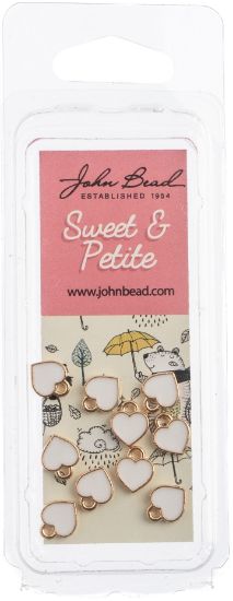 Picture of Sweet & Petite Charms  Four Petals White, 7x8mm 10/Pkg