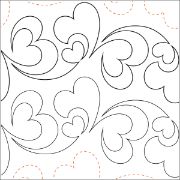 Picture of Quilting Creations Printed Tear Away Quilting Paper 4/Pkg Pieces Of My Heart 5.25"