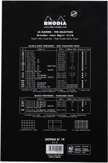 Picture of Rhodia Dot Pad 8.25"X12.5" Black