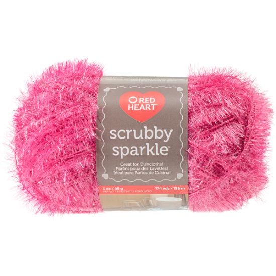 Picture of Red Heart Scrubby Sparkle Yarn Watermelon