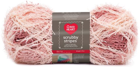 Picture of Red Heart Scrubby Stripes Yarn Peachy