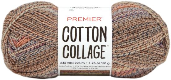 Picture of Premier Yarns Cotton Collage Yarn Brown Multi