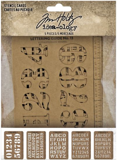 Picture of Idea-Ology Stencil Cards 5.375"X3.75" 5/Pkg  