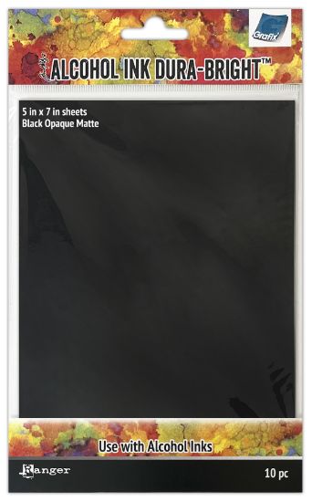 Picture of Tim Holtz Alcohol Ink Dura-Bright 5"X7" 10/Pkg-Black Opaque Matte