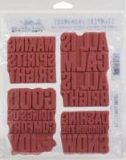 Picture of Tim Holtz Cling Stamps 7"X8.5" Bold Tidings #4