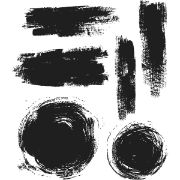 Picture of Tim Holtz Cling Stamps 7"X8.5" Brushstrokes