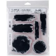 Picture of Tim Holtz Cling Stamps 7"X8.5" Brushstrokes