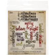 Picture of Sizzix Thinlits Dies 17/Pkg By Tim Holtz Script Holiday Words