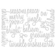 Picture of Sizzix Thinlits Dies 17/Pkg By Tim Holtz Script Holiday Words
