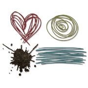 Picture of Sizzix Thinlits Dies 4/Pkg By Tim Holtz Scribbles & Splat