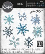 Picture of Sizzix Thinlits Dies By Tim Holtz 8/Pkg Scribbly Snowflakes
