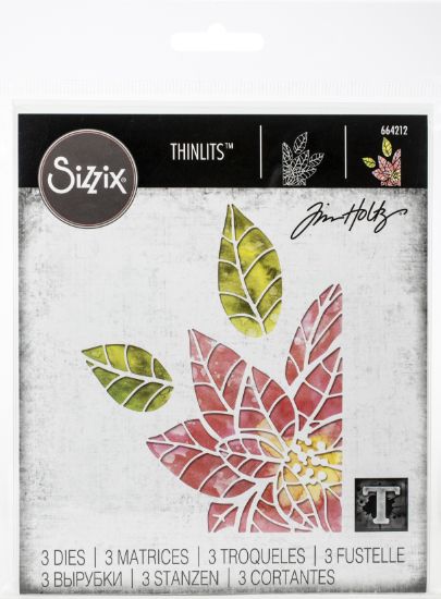 Picture of Sizzix Thinlits Dies By Tim Holtz Poinsettia Pieces