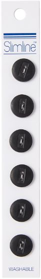 Picture of Slimline Buttons Series 1 Black 2-Hole 1/2" 6/Pkg