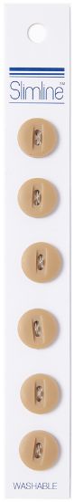 Picture of Slimline Buttons Series 1 Tan 2-Hole 1/2" 6/Pkg