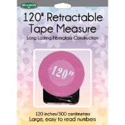 Picture of Retractable Tape Measure 120" Pink