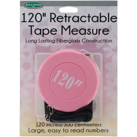 Picture of Retractable Tape Measure 120" Pink