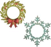 Picture of Sizzix Thinlits Dies By Tim Holtz Wreath & Snowflake