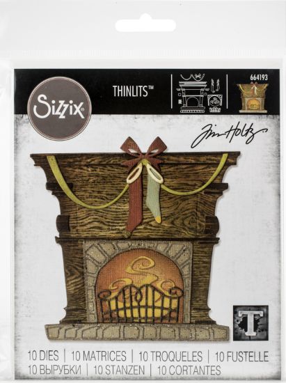 Picture of Sizzix Thinlits Dies By Tim Holtz Fireside