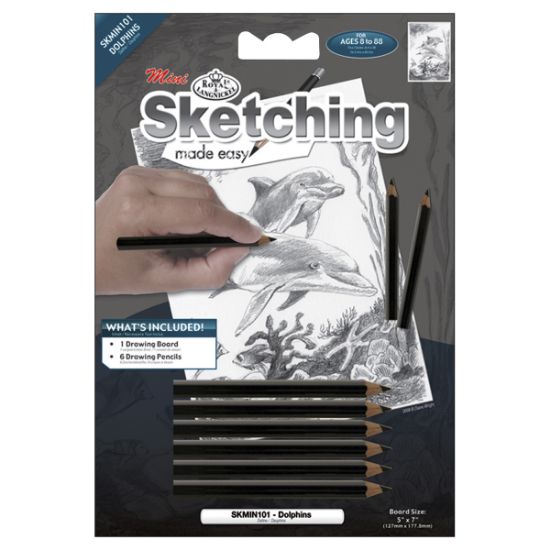 Picture of Sketching Made Easy Kit 5'x7" Dolphins