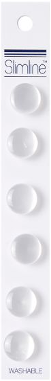 Picture of Slimline Buttons Series 1 White Shank 1/2" 5/Pkg