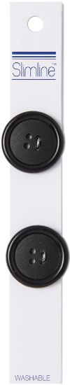 Picture of Slimline Buttons Series 2 Black 4-Hole 1" 2/Pkg