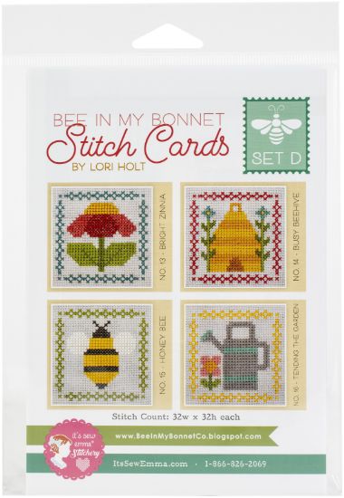 Picture of It's Sew Emma Stitch Cards 4/Pkg Set D