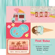 Picture of Retro Summer Double-Sided Cardstock 12"X12"-4"X6" Elements