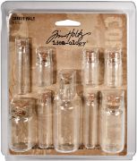 Picture of Idea-Ology Corked Glass Vials 9/Pkg Clear 1.25" To 3"