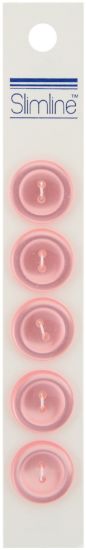 Picture of Slimline Buttons  Pink 2-Hole 3/4" 5/Pkg