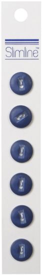 Picture of Slimline Buttons  Royal Blue 2-Hole 1/2" 6/Pkg
