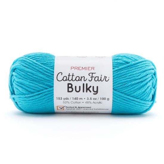 Picture of Premier Yarns Cotton Fair Bulky Yarn - Solid-Turquoise