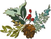 Picture of Sizzix Thinlits Dies By Tim Holtz 6/Pkg-Holiday Brushstroke #2