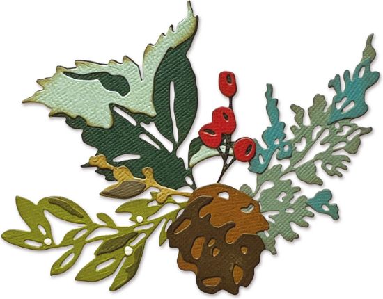 Picture of Sizzix Thinlits Dies By Tim Holtz 6/Pkg-Holiday Brushstroke #2