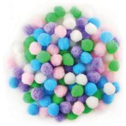 Picture of Pom-Poms .75" 100/Pkg Pastel