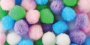 Picture of Pom-Poms .75" 100/Pkg Pastel