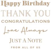 Picture of Spellbinders Glimmer Hot Foil Plate Essential Glimmer Sentiments