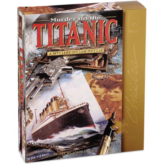 Picture of JIGSAW SHAPED PUZZLE 1000 PIECES 23"X29" Murder On The Titanic