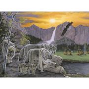 Picture of Junior Large Paint By Number Kit 15.25"X11.25" Path Of The Wolf Spirit