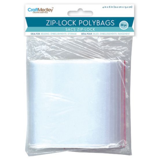 Picture of Ziplock Polybags 30/Pkg 4"X6" Clear