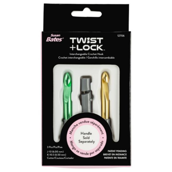 Picture of Susan Bates Twist + Lock Intchg Crochet Hook Component Set-Sizes J10/6mm and K10.5/6.5mm